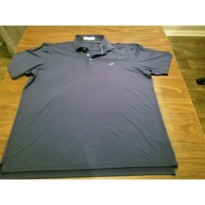 Holderness & Bourne Polo Shirt  Men's Size 2XL Navy Blue Embroidered Chest Golf